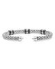 Lagos Lagos Sterling Silver & 18K Yellow Gold White Caviar Cuff Bracelet - 3