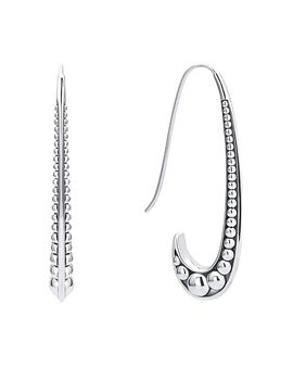 Lagos Lagos Sterling Silver Caviar Hook Drop Earrings