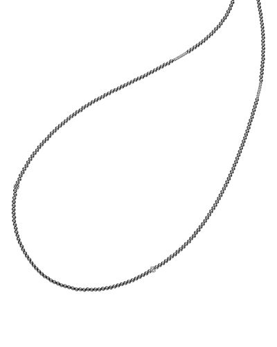 Lagos Lagos Sterling Silver Caviar Icon Hematite Strand Necklace, 34