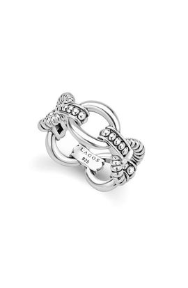 LAGOS LAGOS Sterling Silver Caviar Link Ring 