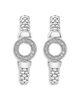 Lagos Lagos Sterling Silver Caviar Spark Diamond Circle Half Hoop Earrings - 1