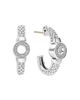 Lagos Lagos Sterling Silver Caviar Spark Diamond Circle Half Hoop Earrings - 3
