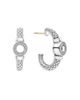 Lagos Lagos Sterling Silver Caviar Spark Diamond Circle Half Hoop Earrings - 4
