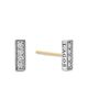 Lagos Lagos Sterling Silver Caviar Spark Diamond Linear Stud Earrings - 1