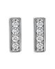 Lagos Lagos Sterling Silver Caviar Spark Diamond Linear Stud Earrings - 4