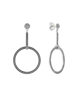 Lagos Lagos Sterling Silver Enso Circle Drop Earrings