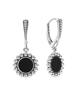 Lagos Lagos Sterling Silver Maya Black Onyx Drop Earrings