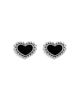 Lagos Lagos Sterling Silver Maya Onyx Heart Stud Earrings - 1
