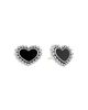 Lagos Lagos Sterling Silver Maya Onyx Heart Stud Earrings - 4