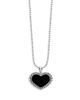 Lagos Lagos Sterling Silver Maya Onyx Inlay Heart Pendant Necklace, 34 - 1