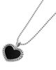 Lagos Lagos Sterling Silver Maya Onyx Inlay Heart Pendant Necklace, 34 - 4