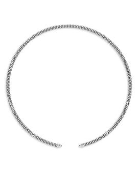 Lagos Lagos Sterling Silver Signature Caviar Beaded Mini Versa Collar Necklace, 16