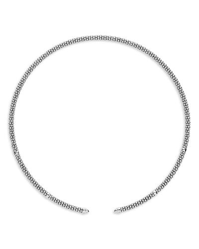 Lagos Lagos Sterling Silver Signature Caviar Beaded Mini Versa Collar Necklace, 18