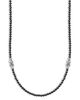 Lagos Lagos Sterling Silver Signature Caviar Black Agate Station Necklace, 18 - 3