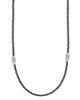 Lagos Lagos Sterling Silver Signature Caviar Black Agate Station Necklace, 34 - 1