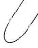 Lagos Lagos Sterling Silver Signature Caviar Black Agate Station Necklace, 34 - 3