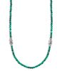 Lagos Lagos Sterling Silver Signature Caviar Malachite Station Necklace, 18 - 2