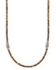 Lagos Lagos Sterling Silver Signature Caviar Tiger Eye Station Necklace, 18 - 3