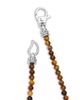 Lagos Lagos Sterling Silver Signature Caviar Tiger Eye Station Necklace, 18 - 4