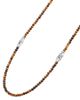 Lagos Lagos Sterling Silver Signature Caviar Tiger Eye Station Necklace, 34 - 3