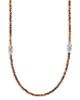Lagos Lagos Sterling Silver Signature Caviar Tiger Eye Station Necklace, 34 - 4