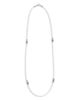 Lagos Lagos Sterling Silver Signature Caviar White Agate Station Necklace, 18 - 1