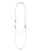 Lagos Lagos Sterling Silver Signature Caviar White Agate Station Necklace, 34 - 1