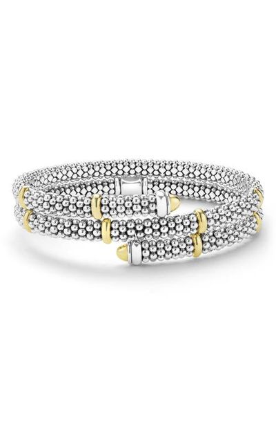 LAGOS LAGOS Two-Tone Caviar Versa Wrap Bracelet