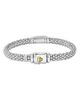 Lagos Lagos Two Tone Black Ceramic Diamond Caviar Bracelet, 6mm - 4
