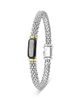 Lagos Lagos Two Tone Black Ceramic Diamond Caviar Bracelet, 6mm - 5