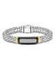 Lagos Lagos Two Tone Black Ceramic Diamond Caviar Bracelet, 9mm - 1