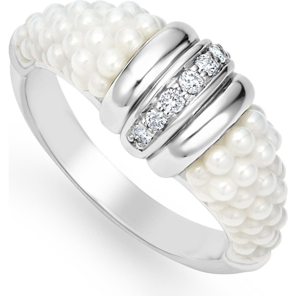 LAGOS LAGOS White Caviar Diamond Stacking Ring