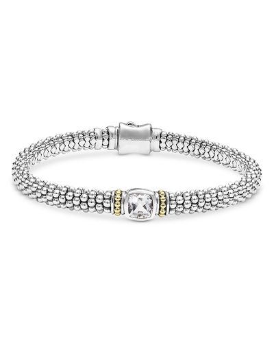 Lagos Lagos White Topaz Caviar Color Bracelet, 6mm