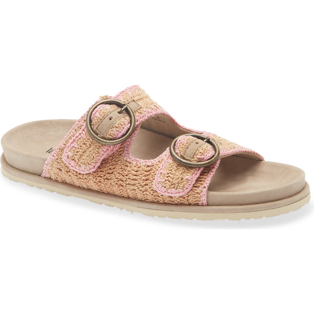 Laidback London Laidback London Clay Crochet Buckle Strap Slide Sandal