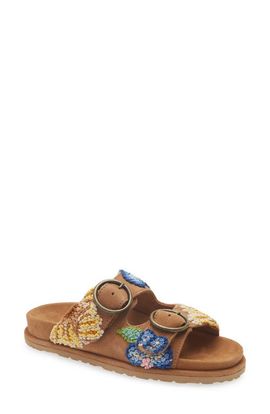 Laidback London Laidback London Clay Embroidered Slide Sandal