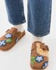 Laidback London Laidback London Drift French Knot Mules Mustard Suede Multi - 3