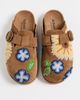 Laidback London Laidback London Drift French Knot Mules Mustard Suede Multi - 5