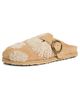 Laidback London Laidback London Drift French Knot Mules Saffron Suede Natural - 1