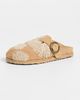 Laidback London Laidback London Drift French Knot Mules Saffron Suede Natural - 2