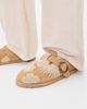 Laidback London Laidback London Drift French Knot Mules Saffron Suede Natural - 3