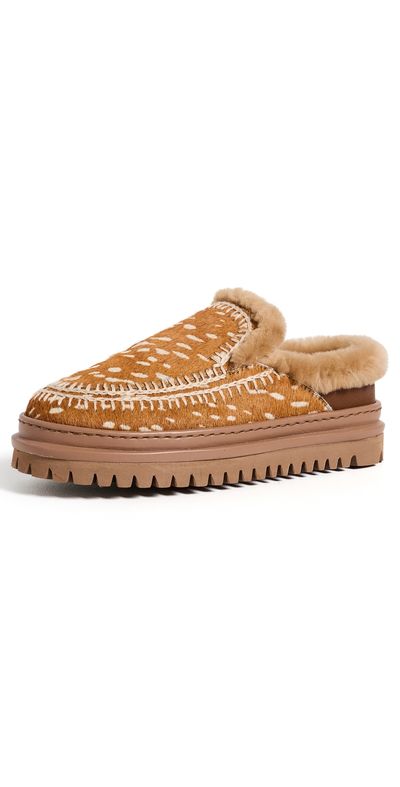 Laidback London Laidback London Jun 4.0 Slippers Deer Pony Natural