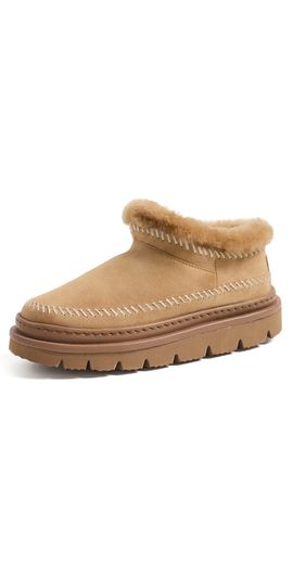 Laidback London Laidback London Nyali Micro 4.3 Booties Saffron Suede Natural