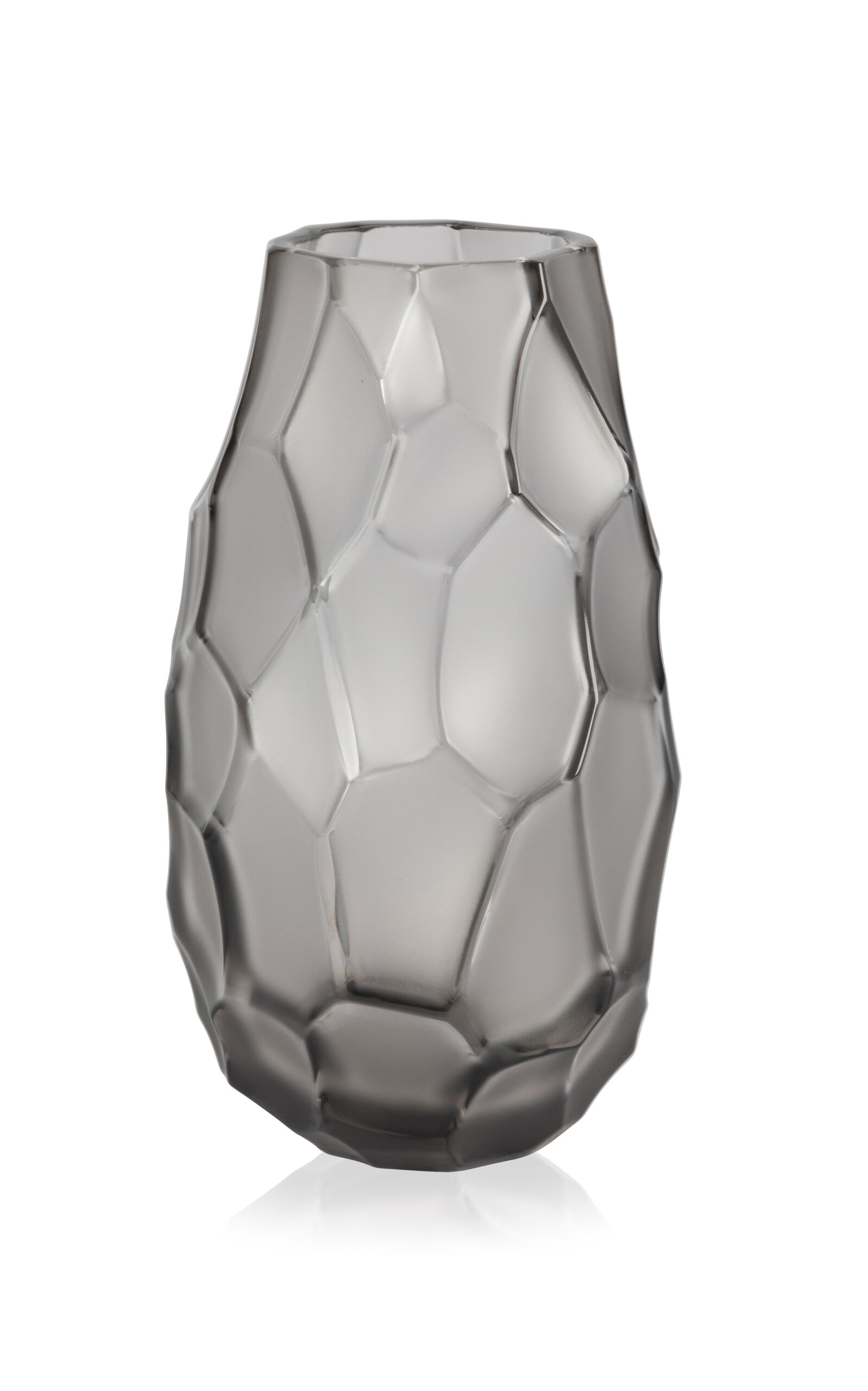 Lalique Lalique Small Silex Crystal Vase Grey