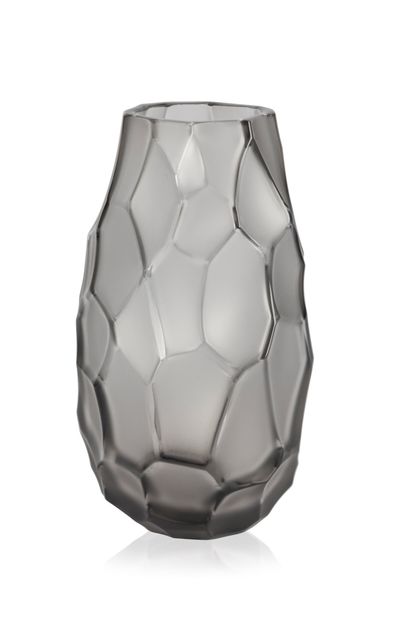 Lalique Lalique Small Silex Crystal Vase Grey