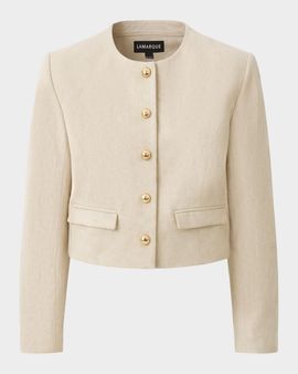 LaMarque Francina Tailored Cotton-Linen Jacket