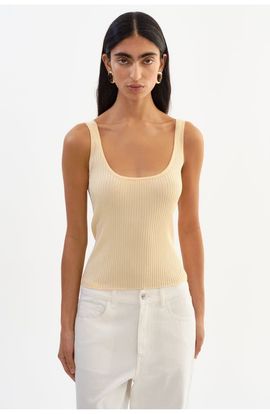 LAMARQUE LAMARQUE Bista | Shimmery Rib Knit Tank Top