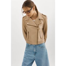LAMARQUE LAMARQUE DONNA GOLD | Iconic Leather Biker Jacket