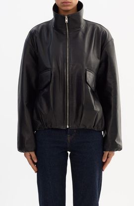 LAMARQUE LAMARQUE RAMONA | Funnel Neck Leather Jacket