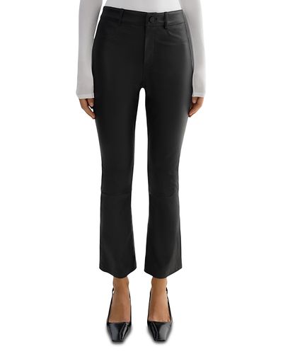 Lamarque Lamarque Stretch Leather Crop Flare Pants