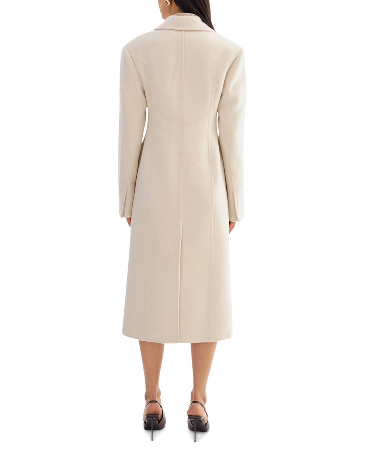 Lamarque - Wool Single Breasted Peak Lapel Coat